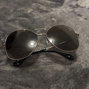MaxMara Silver and Black Sunglasses